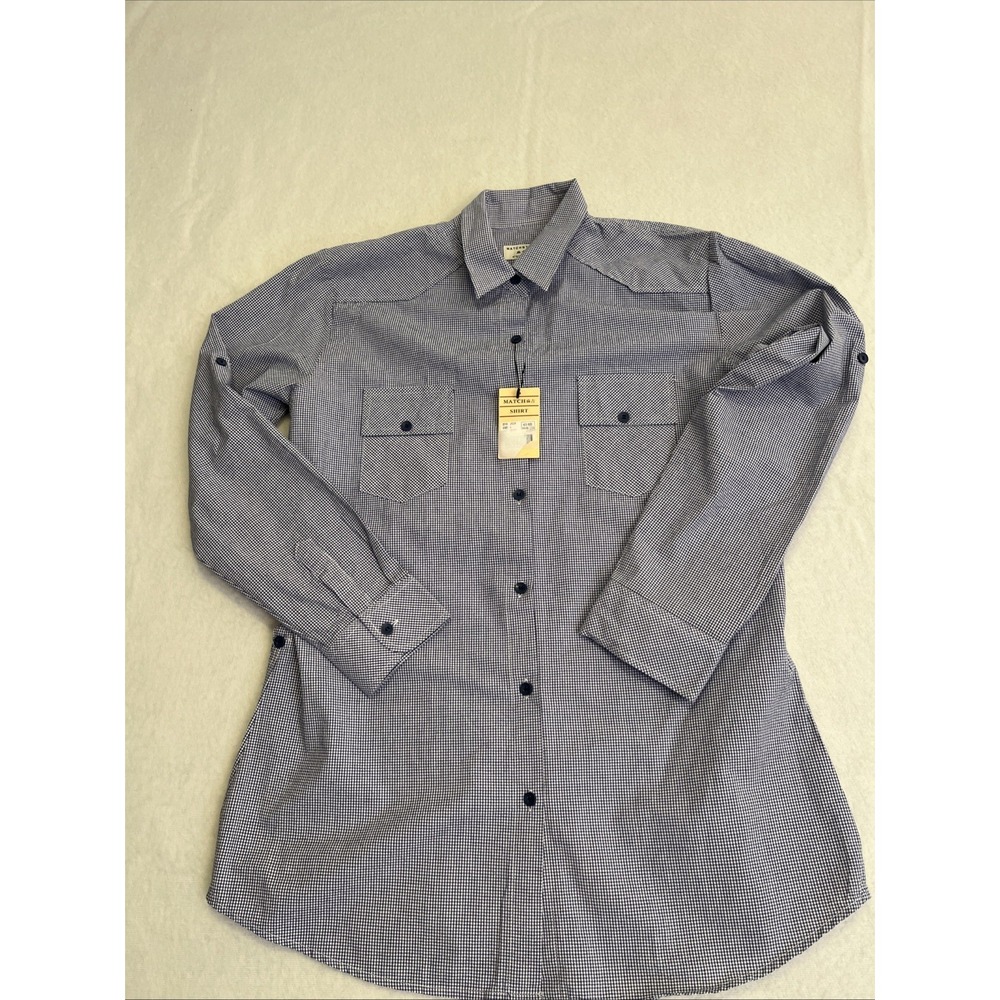 Matchstick Argus Mens  (L) Long Sleeve Button Up Cotton Shirt
